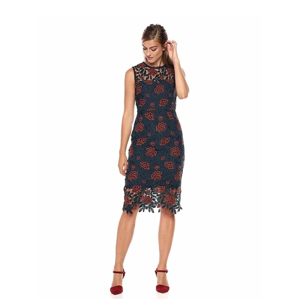 NWT Cupcakes & Cashmere Mandolin Floral Lace Dress Size 6 MRP $145 Anthropologie